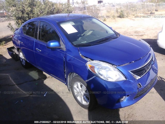 3N1CN7AP0EL862795 - 2014 NISSAN VERSA S/S PLUS/SV/SL BLUE photo 1