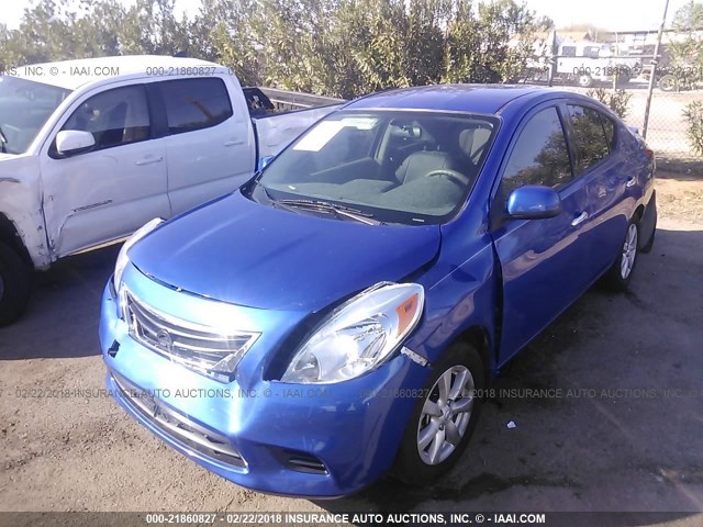 3N1CN7AP0EL862795 - 2014 NISSAN VERSA S/S PLUS/SV/SL BLUE photo 2