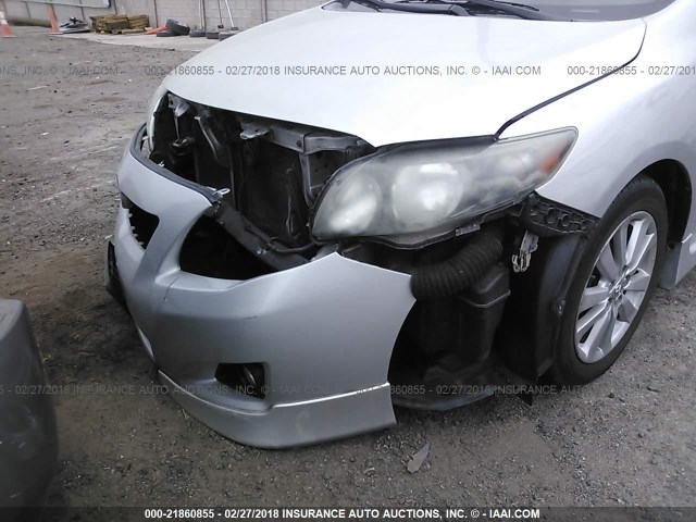 1NXBU4EE5AZ273367 - 2010 TOYOTA COROLLA S/LE/XLE SILVER photo 6