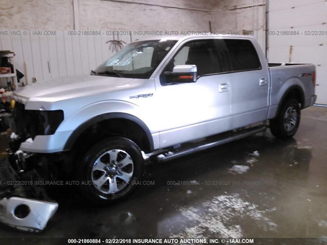 1FTFW1EFXBFC52253 - 2011 FORD F150 SUPERCREW SILVER photo 2