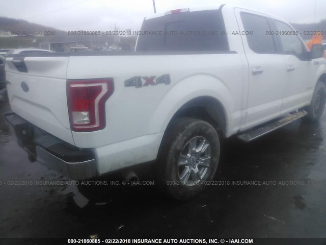 1FTEW1EG5FFB39661 - 2015 FORD F150 SUPERCREW WHITE photo 4