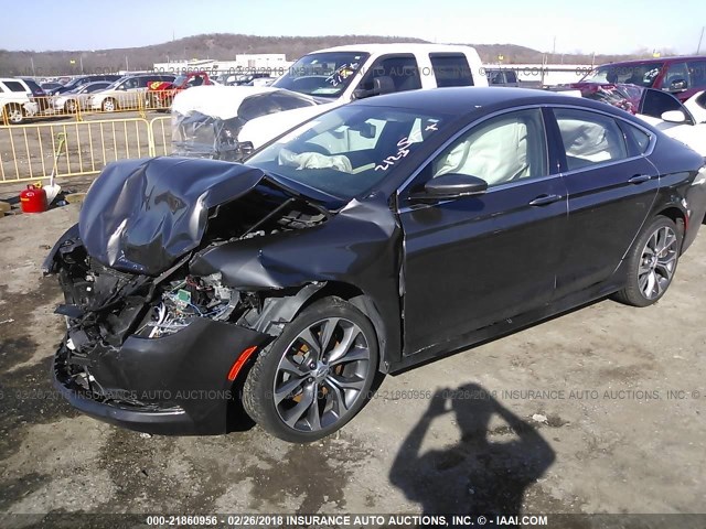 1C3CCCCB4FN573373 - 2015 CHRYSLER 200 C GRAY photo 2