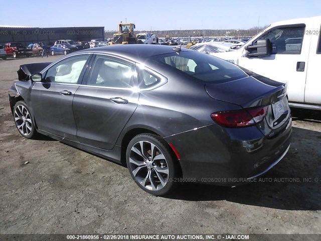 1C3CCCCB4FN573373 - 2015 CHRYSLER 200 C GRAY photo 3