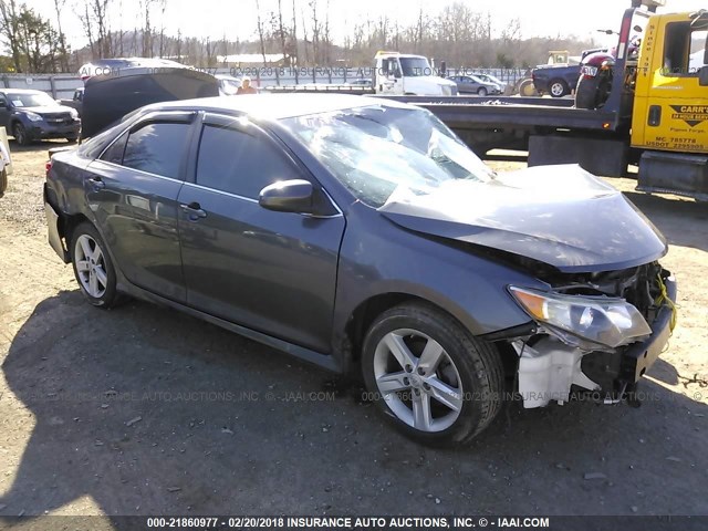 4T1BF1FKXCU041265 - 2012 TOYOTA CAMRY SE/LE/XLE GRAY photo 1