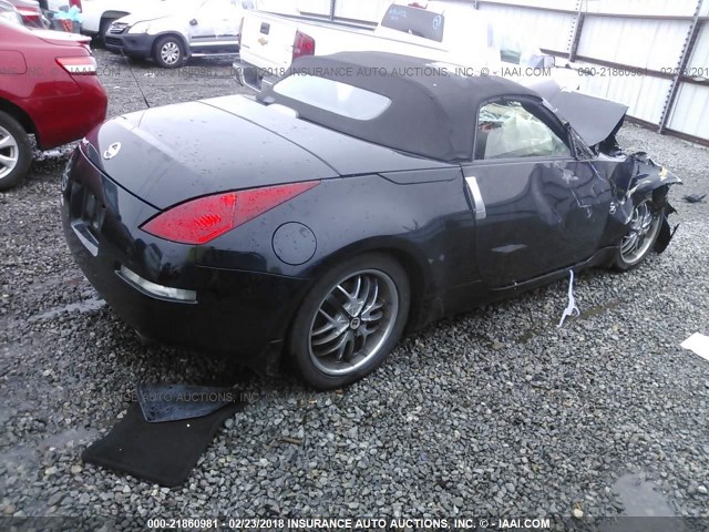 JN1AZ36A15M757262 - 2005 NISSAN 350Z ROADSTER BLACK photo 4