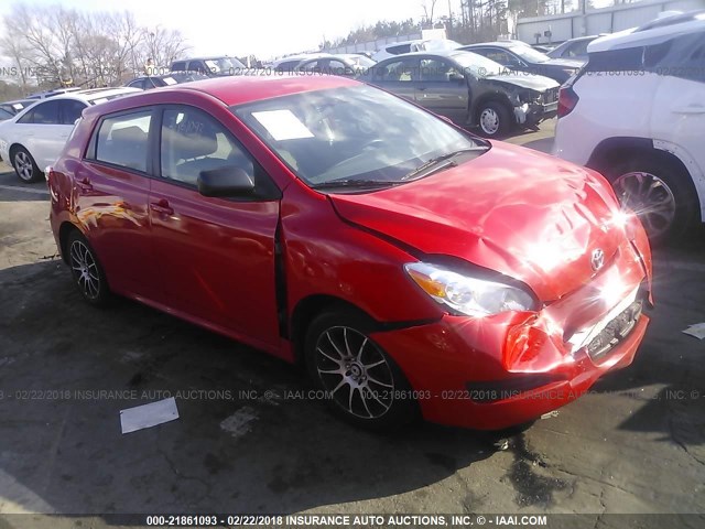 2T1KU40EX9C064209 - 2009 TOYOTA COROLLA MATRIX  RED photo 1