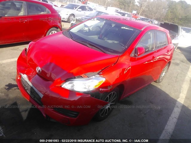 2T1KU40EX9C064209 - 2009 TOYOTA COROLLA MATRIX  RED photo 2