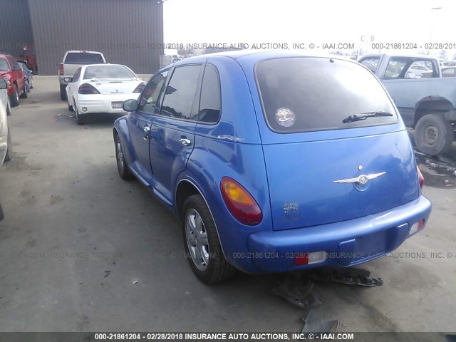 3C4FY58B23T530127 - 2003 CHRYSLER PT CRUISER TOURING BLUE photo 3