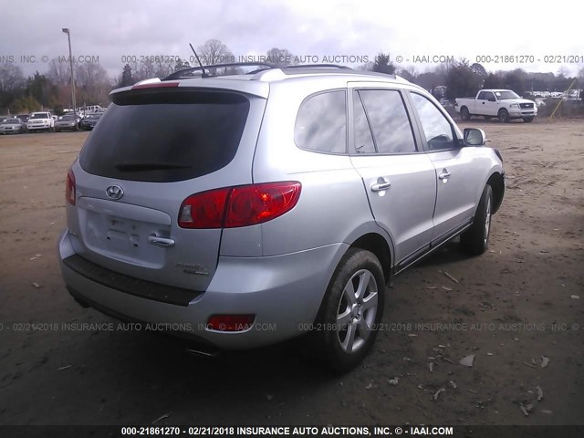 5NMSH73E69H263575 - 2009 HYUNDAI SANTA FE SE/LIMITED SILVER photo 4