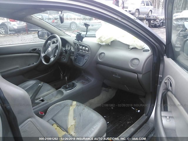 JH4DC53012C024194 - 2002 ACURA RSX TYPE-S GRAY photo 5