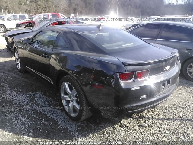 2G1FB1EV0A9222570 - 2010 CHEVROLET CAMARO LT BLACK photo 3