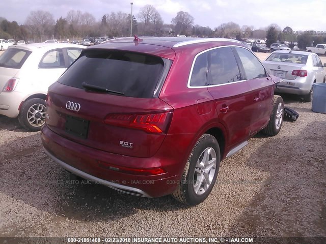 WA1BNAFY7J2046907 - 2018 AUDI Q5 PREMIUM PLUS BURGUNDY photo 4