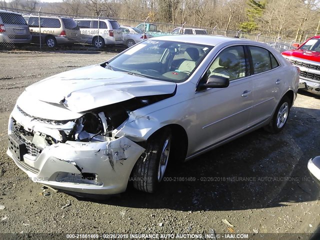 1G11B5SL0FF106577 - 2015 CHEVROLET MALIBU LS 银色 照片 2