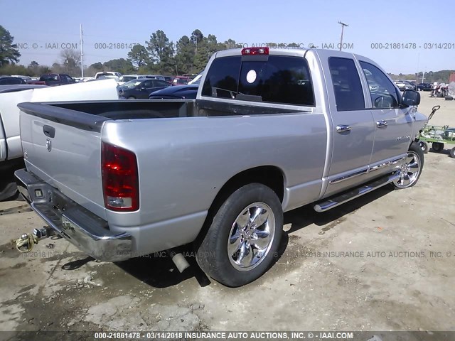 1D7HA18D15S300984 - 2005 DODGE RAM 1500 ST/SLT SILVER photo 4