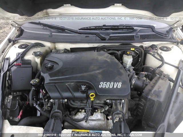 2G1WT58K769149565 - 2006 CHEVROLET IMPALA LT თეთრი ფოტო 10