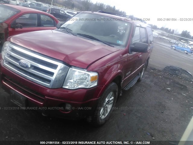 1FMFU16548LA26985 - 2008 FORD EXPEDITION XLT MAROON photo 2