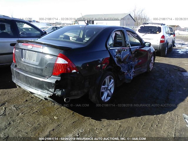 3FAHP0KC1AR165374 - 2010 FORD FUSION SPORT BLACK photo 4