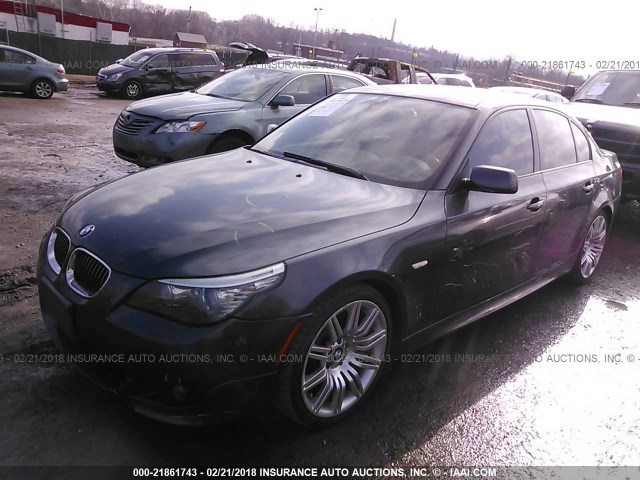 WBANW53548CT52711 - 2008 BMW 550 I GRAY photo 2