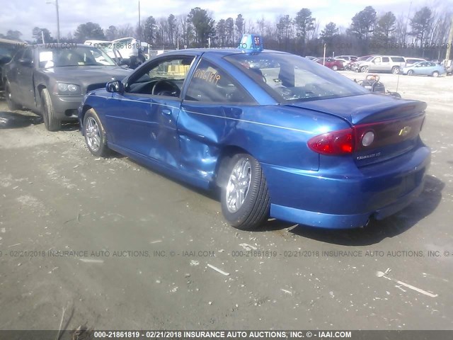 1G1JH14F957134854 - 2005 CHEVROLET CAVALIER LS SPORT BLUE photo 3