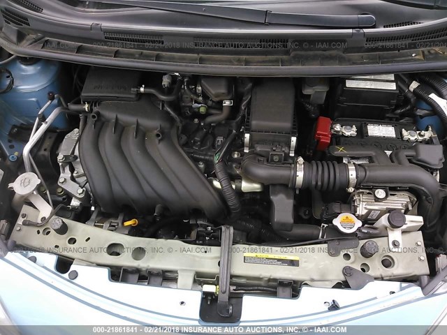 3N1CE2CP6FL402591 - 2015 NISSAN VERSA NOTE S/S PLUS/SV/SL/SR Light Blue photo 10