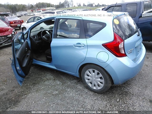 3N1CE2CP6FL402591 - 2015 NISSAN VERSA NOTE S/S PLUS/SV/SL/SR Light Blue photo 3