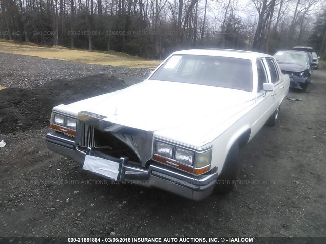 1G6DW51Y1H9753645 - 1987 CADILLAC BROUGHAM WHITE photo 2