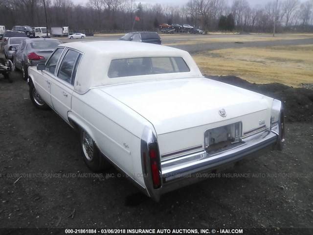 1G6DW51Y1H9753645 - 1987 CADILLAC BROUGHAM WHITE photo 3