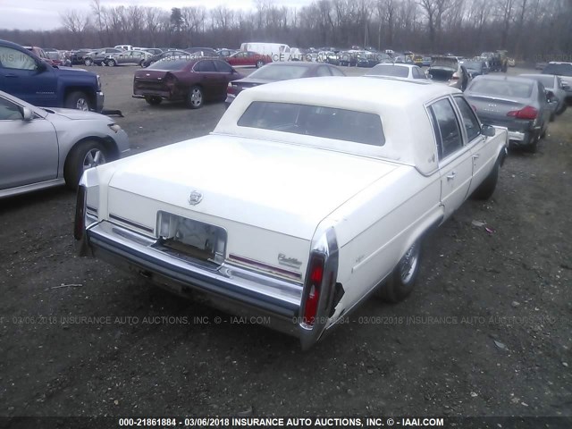 1G6DW51Y1H9753645 - 1987 CADILLAC BROUGHAM WHITE photo 4