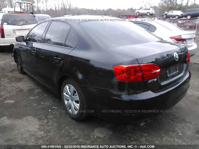 3VW2K7AJ2DM368019 - 2013 VOLKSWAGEN JETTA S 黑色 照片 3