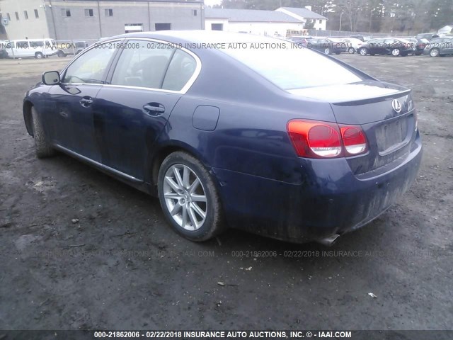 JTHCH96S860017266 - 2006 LEXUS GS GENERATION 200 300 BLUE photo 3