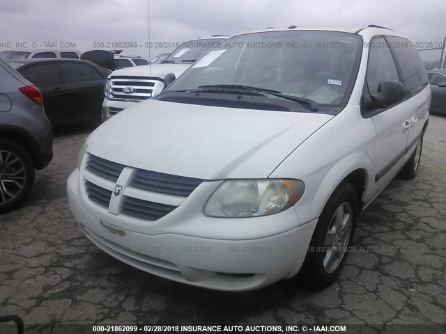 1D4GP45R56B716921 - 2006 DODGE CARAVAN SXT WHITE photo 2