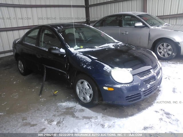 1B3ES26C74D588010 - 2004 DODGE NEON SE BLUE photo 1