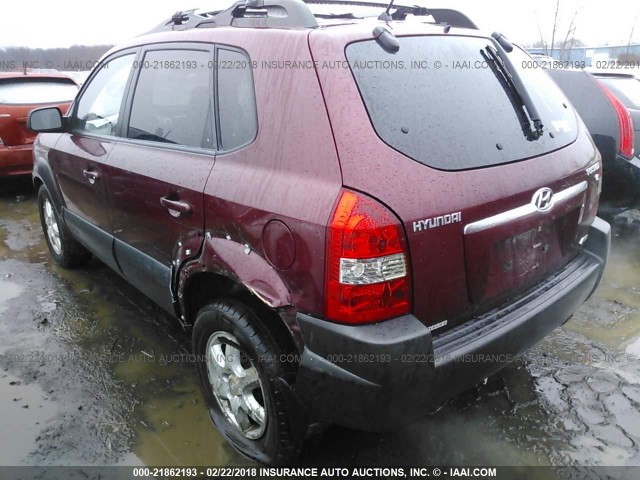 KM8JN72D15U211637 - 2005 HYUNDAI TUCSON GLS/LX BURGUNDY photo 6