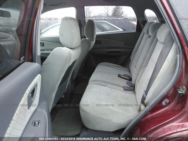 KM8JN72D15U211637 - 2005 HYUNDAI TUCSON GLS/LX BURGUNDY photo 8