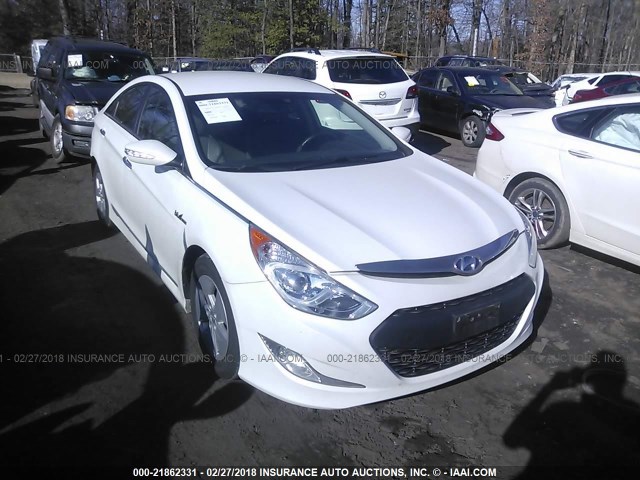 KMHEC4A48CA059250 - 2012 HYUNDAI SONATA HYBRID WHITE photo 1