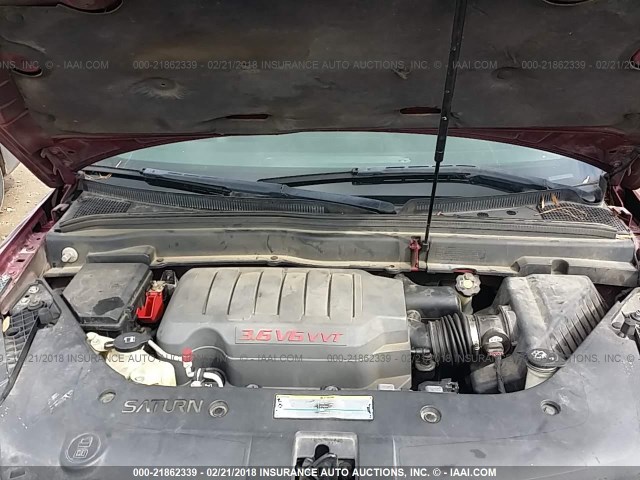 5GZER33717J121368 - 2007 SATURN OUTLOOK SPECIAL წითელი ფოტო 10