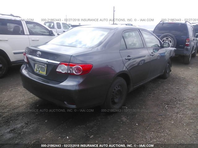 5YFBU4EE7DP114226 - 2013 TOYOTA COROLLA S/LE GRAY photo 4