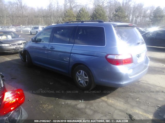 5FNRL386X7B034225 - 2007 HONDA ODYSSEY EXL ლურჯი ფოტო 3