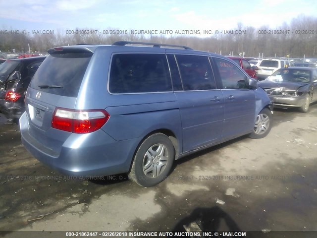 5FNRL386X7B034225 - 2007 HONDA ODYSSEY EXL ლურჯი ფოტო 4