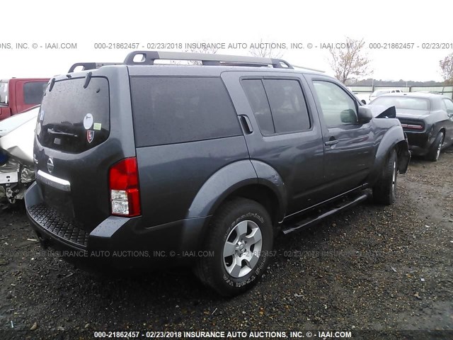 5N1AR1NN8CC633560 - 2012 NISSAN PATHFINDER S/LE/SE GRAY photo 4