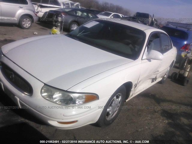 1G4HP54K11U160904 - 2001 BUICK LESABRE CUSTOM WHITE photo 2