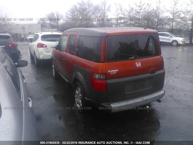 5J6YH28573L049362 - 2003 HONDA ELEMENT EX ORANGE photo 3