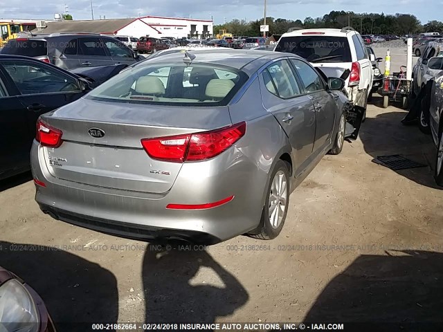 5XXGN4A73FG380820 - 2015 KIA OPTIMA EX SILVER photo 4