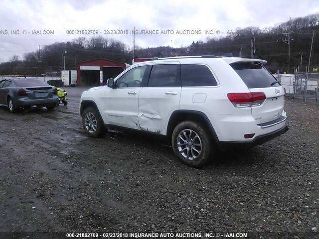 1C4RJFBG1FC189590 - 2015 JEEP GRAND CHEROKEE LIMITED WHITE photo 3