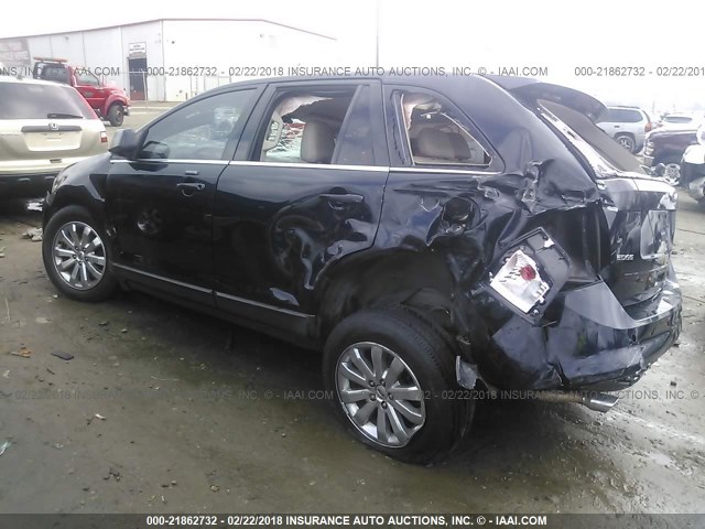 2FMDK39C28BB03274 - 2008 FORD EDGE LIMITED BLACK photo 3