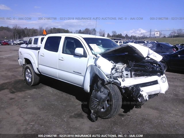 5TEJU62N78Z530823 - 2008 TOYOTA TACOMA DOUBLE CAB PRERUNNER WHITE photo 1