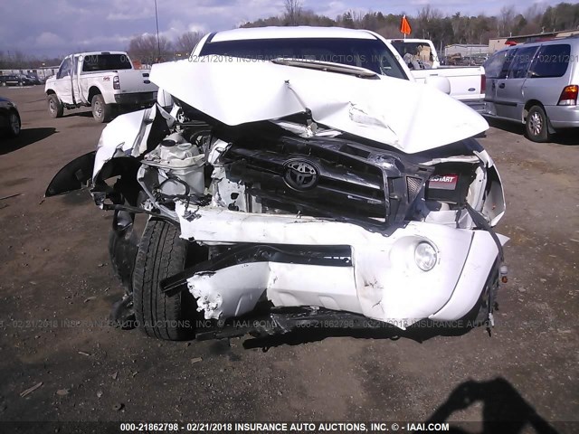 5TEJU62N78Z530823 - 2008 TOYOTA TACOMA DOUBLE CAB PRERUNNER WHITE photo 6