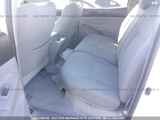 5TEJU62N78Z530823 - 2008 TOYOTA TACOMA DOUBLE CAB PRERUNNER WHITE photo 8
