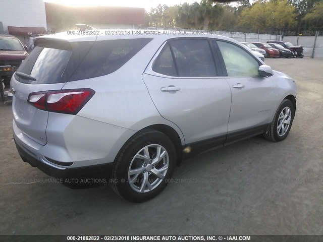 3GNAXKEX2JS536967 - 2018 CHEVROLET EQUINOX LT SILVER photo 4