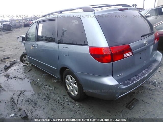 5TDZA23C64S027776 - 2004 TOYOTA SIENNA CE/LE Light Blue photo 3